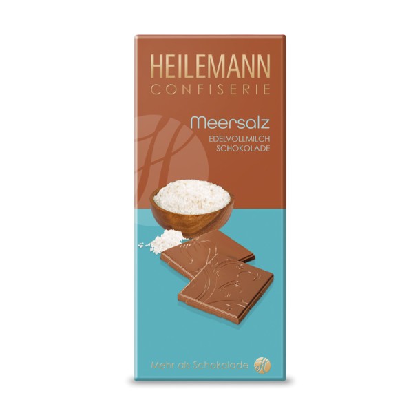 Heilemann Meersalz Edelvollmilch-Schokolade, 80 g