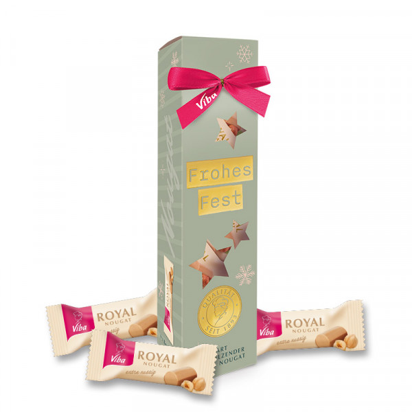 Viba Genusszeit „Frohes Fest“ mit hellem Nougat, 60 g