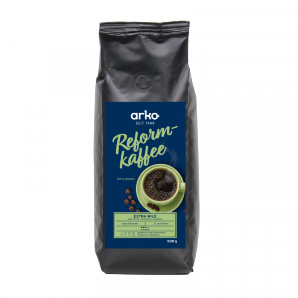 arko Reformkaffee extramild Softbag, gemahlen, 500 g
