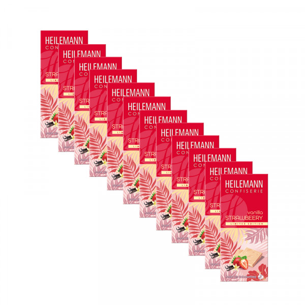 Heilemann Sommer-Schokolade vanilla STRAWBERRY, 12 x 80 g