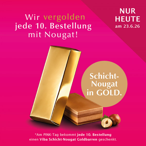 Zum Pink-Tag: Viba Goldbarren gratis für jede 10. Bestellung