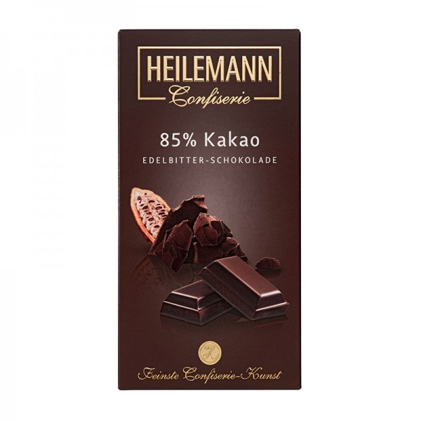 Heilemann 85% Kakao Edelbitter-Schokolade, 100 g