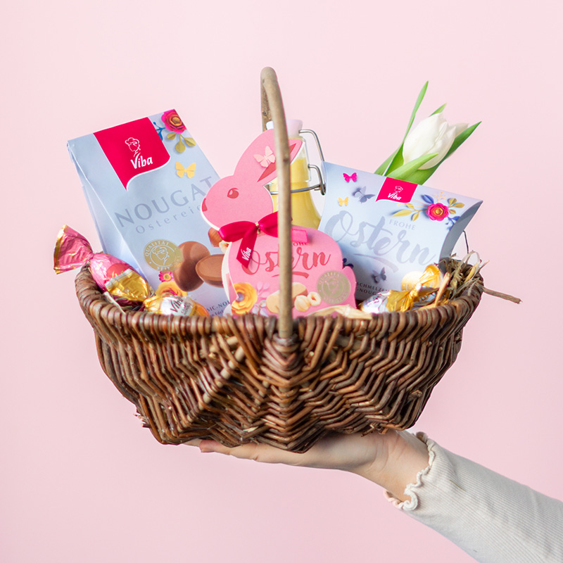 Ostern Geschenke Schokolade in Korb