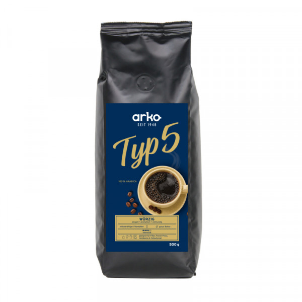 arko Kaffee Typ 5 Softbag, gemahlen, 500 g