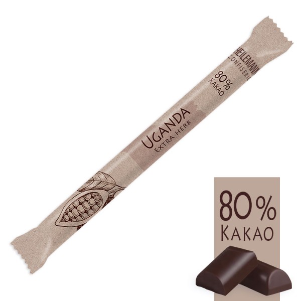 Heilemann Ursprungs-Schokolade Stick Uganda 80 % Kakao extra herb, 40 g