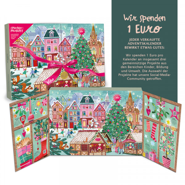 Viba Adventskalender "Weihnachtsmarkt", 245 g